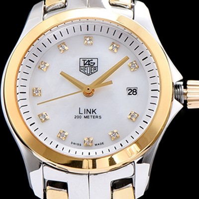 SA급 테그호이어 여성용 링크 시리즈 화이트 다이얼 스위스 쿼츠 무브먼트 TAG0203 xx
