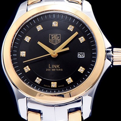 SA급 테그호이어 여성용 링크 시리즈 블랙다이얼 스위스 쿼츠 무브먼트 TAG0200 xx