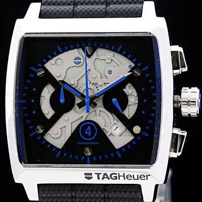 SA급 태그호이어 남성용 모나코 스위스 쿼츠 블랙 다이얼 44mm TAG4214 xx