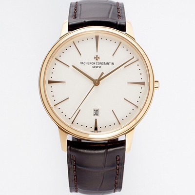 SA급 바쉐론콘스탄틴 남성용 패트리모니 85180/000R-9248 셀프 와인딩 드레스 워치!! 18K 로즈골드 케이스 화이트 다이얼 오토매틱 무브먼트 VAC0215 xx