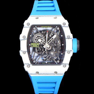 SA급 리차드밀러 남성용 RM035-01 라파 수동/기계식 무브먼트 50mm 카본 우레탄줄 스캘래톤 다이얼 ric0232 xx