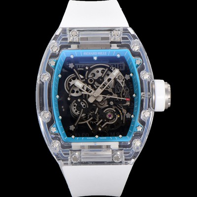 SA급 리차드밀러 남성용 RM055 수동/기계식 무브먼트 50mm 우레탄줄 스캘래톤 블랙 다이얼 ric0228 xx