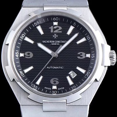 SA급 바쉐론콘스탄틴 남성용 오버시즈 데이트 47040/000M-9500 최신 업그레이드 버전! 블랙 텍스쳐 다이얼 오토매틱 무브먼트 VAC0200 xx