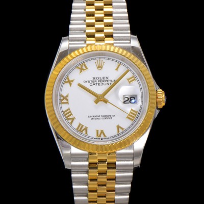 SA급 로렉스 남성용 데이저스트 m126233 18K 옐로우골드 로마인덱스 36mm 오토매틱 Cal.3235 무브먼트 화이트 다이얼 rol5365 xx