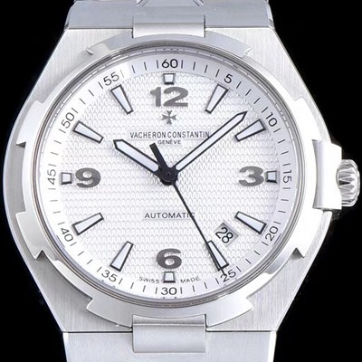 SA급 바쉐론콘스탄틴 남성용 오버시즈 데이트 47040/000M-9500 최신 업그레이드 버전! 화이트 텍스쳐 다이얼 오토매틱 무브먼트 VAC0203 xx