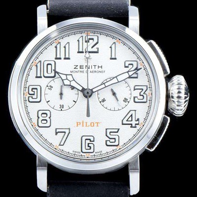 SA급 제니스 남성용 파일럿 헤리티지 타입20 11.2430.4069/21.C773 톤업!!크로노그래프 슬레이트 화이트 그랜드 다이얼 일본 수입산 쿼츠 무브먼트 ZEN4203 xx