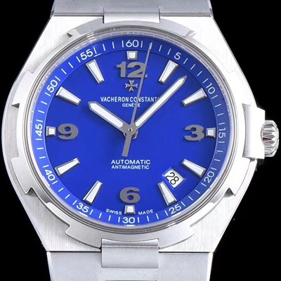 SA급 바쉐론콘스탄틴 남성용 오버시즈 데이트 P47040/000A-9008 최신 업그레이드 버전! 블루 다이얼 오토매틱 무브먼트 VAC0200 xx