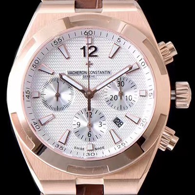 SA급 바쉐론콘스탄틴 남성용 오버시즈 49150000R-9454 컬럼 휠 크로노그래프 18k 로즈골드 케이스 실버 텍스쳐 다이얼 오토매틱 무브먼트 VAC0200 xx