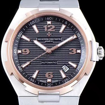 SA급 바쉐론콘스탄틴 남성용 오버시즈 데이트 47040/000w-9500 최신 업그레이드 버전! 블랙 텍스쳐 다이얼 오토매틱 무브먼트 VAC0205 xx