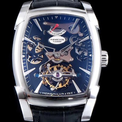 SA급 파르미지아니 남성용 칼파 신형 그랜드 투어빌론 시리즈 블랙 스켈레톤 다이얼 아시안 투어빌론 탑재 PAR4224 xx