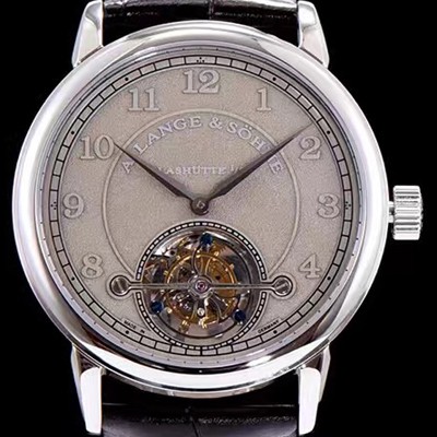 SA급 아랑게운트죄네 남성용 Handwerkskunst 그레이 다이얼 투어빌론 무브먼트 LAN4202 xx