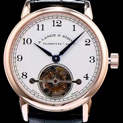 SA급 아랑게운트죄네 남성용 Handwerkskunst 화이트 다이얼 투어빌론 무브먼트 LAN4204 xx