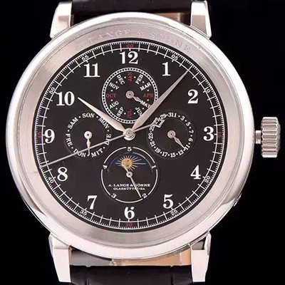 SA급 아랑게운트죄네 남성용 1815 시리즈 워치 문페이즈 브라운 다이얼 오토매틱 무브먼트 ALS4203 xx