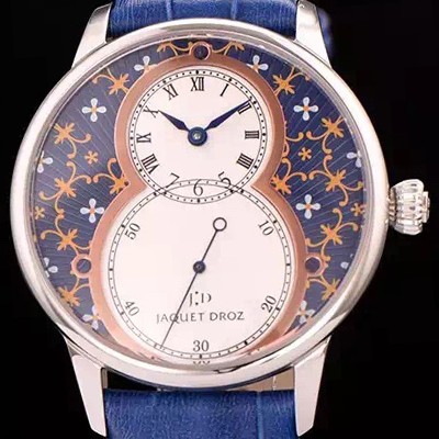 SA급 자케드로 남성용 빅세컨즈 43mm 오토메틱 로즈골드 JAD4200 xx