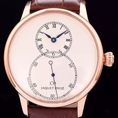 SA급 자케드로 남성용 빅세컨즈 43mm 오토메틱 로즈골드 화이트다이얼 JAD4204 xx