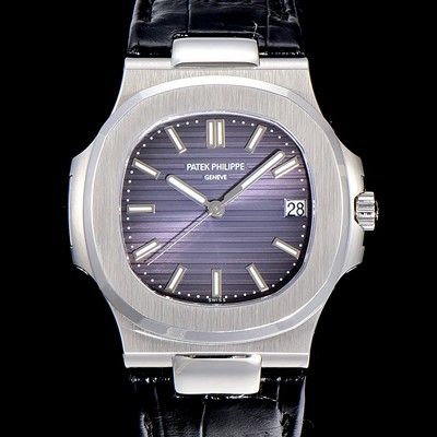 SA급 파텍필립 남성용 노틸러스 5711G 블루그레이톤 다이얼 Cal.324 S C 타입무브 오토매틱 40미리 가죽줄 PAT52930 xx