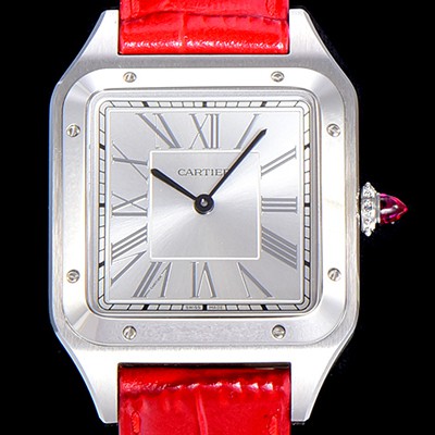 SA급 까르띠에남여공용 산토스 두몽트 쿼츠 커플시계 38미리 43미리/38미리 M/S 실버다이얼 CAR78582 xx
