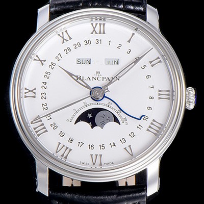 SA급 블랑팡남성용  빌레레 퀀텀루나 문제이즈 40미리 오토매틱 화이트다이얼 BLA13889 xx