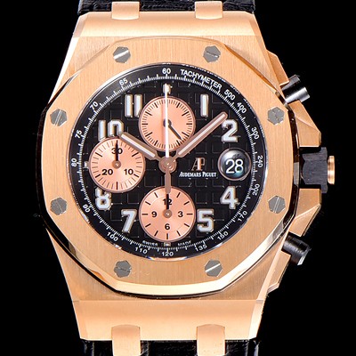 SA급 오데마피게남성용  1:1버전 베스트 에디션 로얄오크 오프오셔 18K로즈골드 42미리 오토매틱 크로노그래프 기능 블랙다이얼 AUD89231 xx