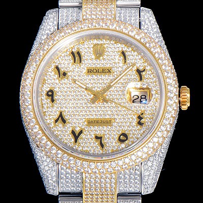 SA급 로렉스남성용  고퀄리티 데이저스트 41미리 금장시계 보석/큐빅세팅 투톤콤비 18K로즈골드 오토매틱 ROL40527 xx