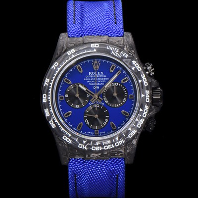 SA급 로렉스남성용 데이토나 DIW 포지드카본 커스텀 40미리 크로노그래프 오토매틱 Cal.4130 무브먼트 블루 다이얼 ROL89264 xx