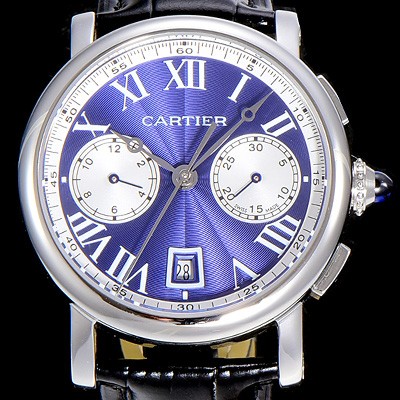 SA급 까르띠에남성용 로톤드 더 까르띠에 크로노그래프 40미리 블루다이얼 CAR43168 xx
