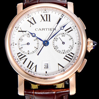 SA급 까르띠에남성용 로톤드 더 까르띠에 크로노그래프 금장 40미리 화이트다이얼 CAR28998 xx