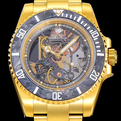 SA급 로렉스남성용 서브마리너 스켈레톤 다이얼 40미리 금장시계 오토매틱 ROL83440 xx