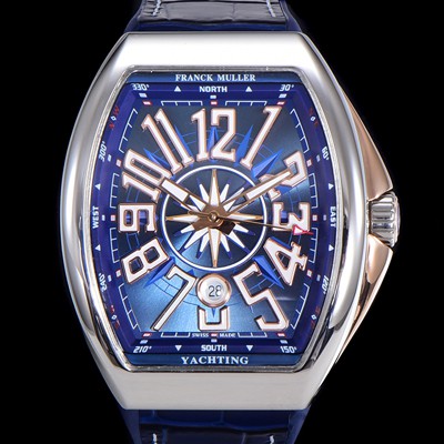 SA급 프랭크뮬러 남성용 마스터 컴플리케이션 V 45 SC DT YACHTING 뱅가드 요팅!! 블루 다이얼 스위스 ETA 2824-A2오토매틱  FRA20724 xx