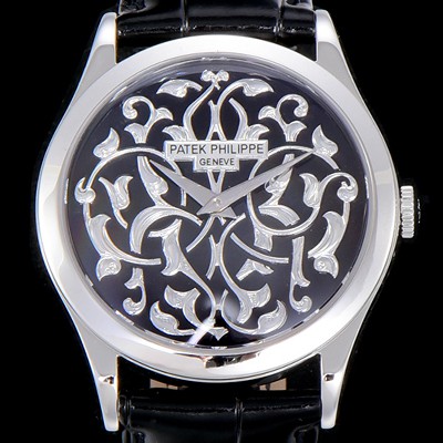 SA급 파텍필립남성용 칼라트라바 인그레이빙 38미리 오토매틱 블랙다이얼 PAT78506 xx