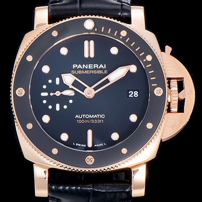 SA급 파네라이남성용 루미노르 PAM00974 섭머져블 42미리 18K 로즈골드 금장 오토매틱 블랙다이얼 PAN53630 xx