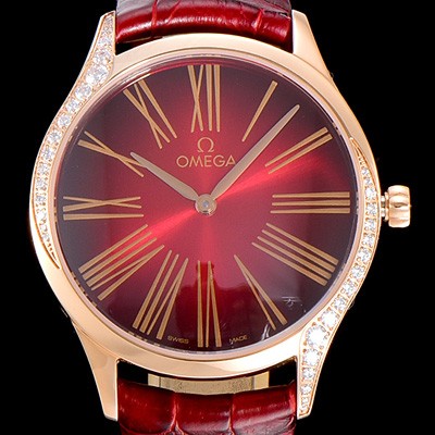 SA급 오메가여성용 드빌 트레저 금장 다이아몬드 36미리 쿼츠 래드다이얼 OMG87215 xx