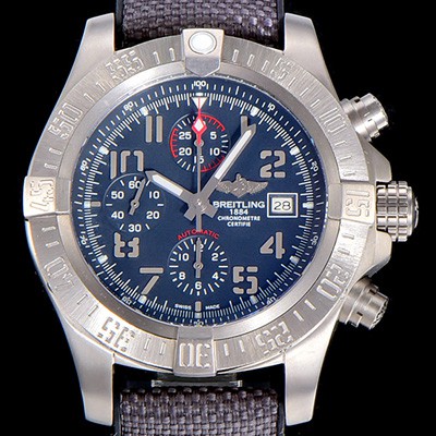 SA급 브라이틀링남성용 어벤져 II 크로노그래프 45미리 볼카노 오토매틱 블랙다이얼 BRE66299 xx