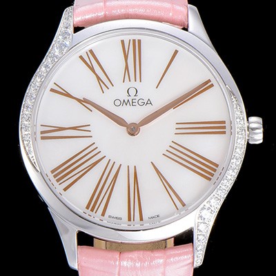 SA급 오메가여성용 드빌 스틸 트레저 다이아몬드 36미리 쿼츠 화이트다이얼 OMG33575 xx