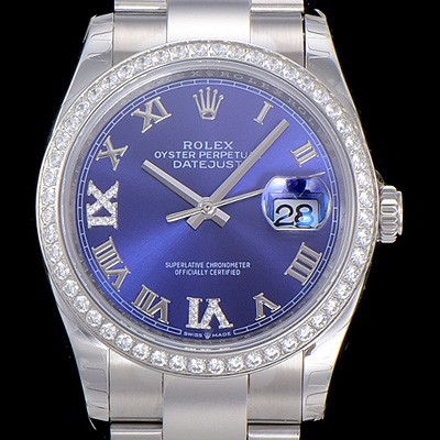 SA급 로렉스남성용 데이져스트 오토매틱 3235무브 보석/큐빅 36미리 블루다이얼 ROL44045 xx