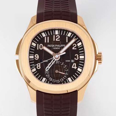 SA급 파텍필립남성용 아쿠아넛 5164R-001 트리블 타임 40미리 18K 로즈골드 브라운다이얼 오토매틱 PAT48765 xx