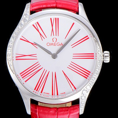 SA급 오메가여성용 드빌 스틸 트레저 다이아몬드 36미리 쿼츠 화이트다이얼 OMG67658 xx