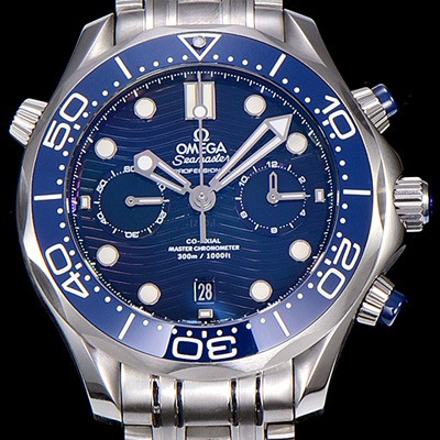 SA급 오메가남성용 씨마스터 다이버 300M 마스터 크로노그래프 44mm 블루다이얼 OMG56352 xx