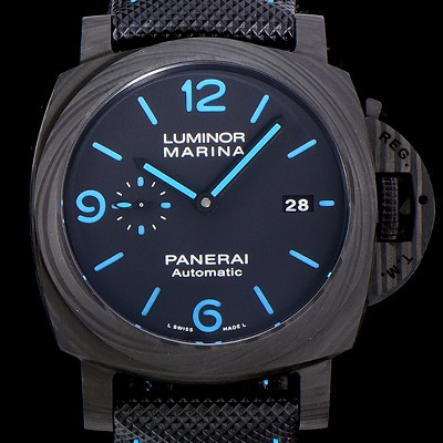 SA급 파네라이남성용 루미노르 PAM01661 마리나 카본 44미리 블랙다이얼 오토매틱 PAN97506 xx
