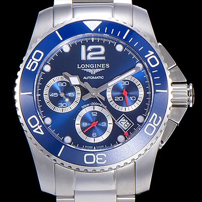 SA급 론진남성용 하이드로콘퀘스트 다이버워치 43mm 크로노그래프 기능 블루다이얼 LAN25838 xx