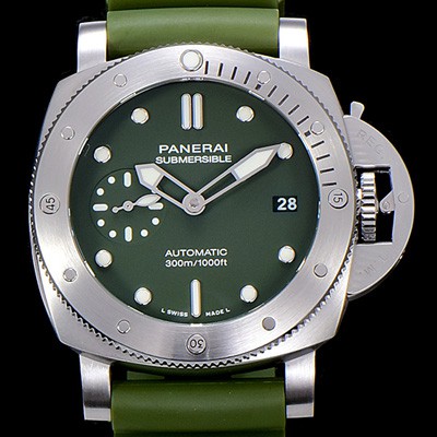 SA급 페네라이남성용 섭머져블 PAM01055 밀리터리 에디션 42mm 오토매틱 그린다이얼 PAN84268 xx
