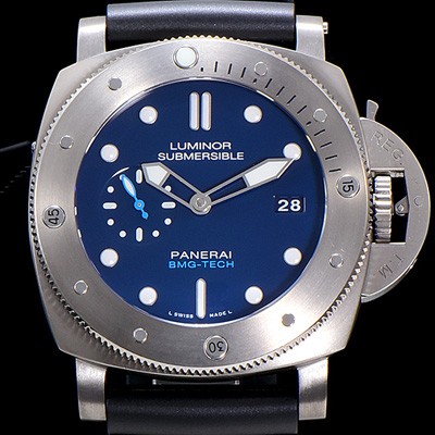 SA급 파네라이남성용 루미노르 섭머져블 PAM00692 MG-TECH 47mm 티타늄 다이버 워치!! 오토매틱 무브먼트 블루다이얼 PAN58441 xx