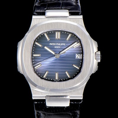 SA급 파텍필립남성용 최신! 5711/1A 010 노틸러스 Cal.324 S C타입무브 오토매틱 40mm 가죽줄 블루다이얼 PAT19075 xx