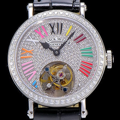 SA급 프랭크뮬러 론드 래디 컬러드림 투어빌론 34mm 다이아세팅 화이트다이얼 FRA53984 xx