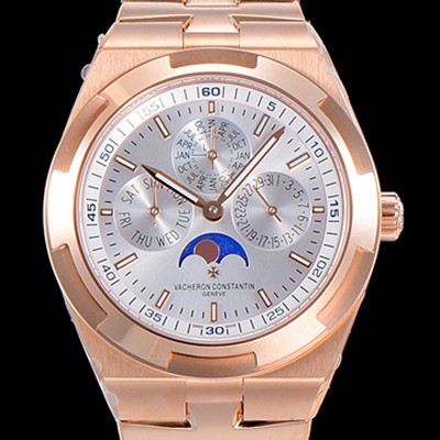 SA급 바쉐런 콘스탄틴 남성용 오버시즈 4300V 오토매틱 1120QP/1타입 41.5미리 18K핑크골드 올금 금장시계 실버다이얼 VAC73711 xx