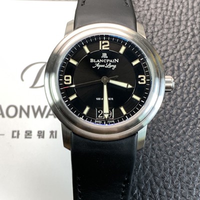 SA급 블랑팡 남성용 르망 그랜드 데이트 오토매틱 40mm 러버 우레탄줄 블랙 다이얼 bla4214 xx