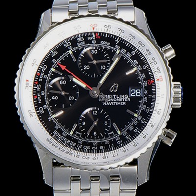 SA급 브라이틀링 남성용 네비타이머 크로노그래프 오토매틱 A7750-2 41미리 메탈시계 블랙다이얼 BRE75631 xx