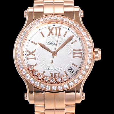SA급 쇼파드 여성용 해피 스포츠 36미리 오토매틱 ETA2892-2 18K 로즈골드 최상급 쥬얼셋팅 메탈시계 화이트다이얼 CHO73664 xx