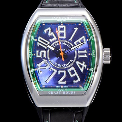 SA급 프랭크뮬러 남성용 뱅가드 오토매틱 CZ02타입 44미리 가죽줄/스트랩 블루다이얼 FRA73732 xx