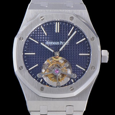 SA급 오데마피게 남성용 로얄오크 Calibre 2924 투어빌론/수동기계식 41미리 블루다이얼 AUD74537 xx